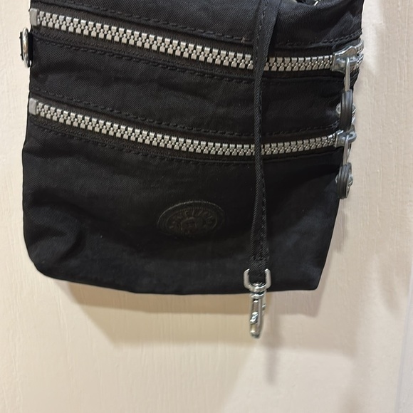 KIPLING BRAND KEIKO STYLE MINI BLACK NYLON DOUBLE ZIPPER CROSSBODY WITH STRAP - Picture 8 of 11
